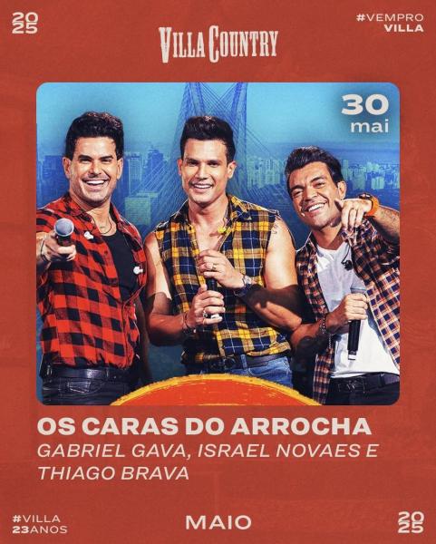 Gabriel Gava, Israel Novaes e Thiago Brava - Os Caras do Arrocha