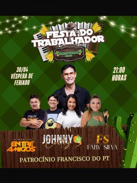 Johnny Cortez, Entre Amigos e Faby Silva - Festa do Trabalhador