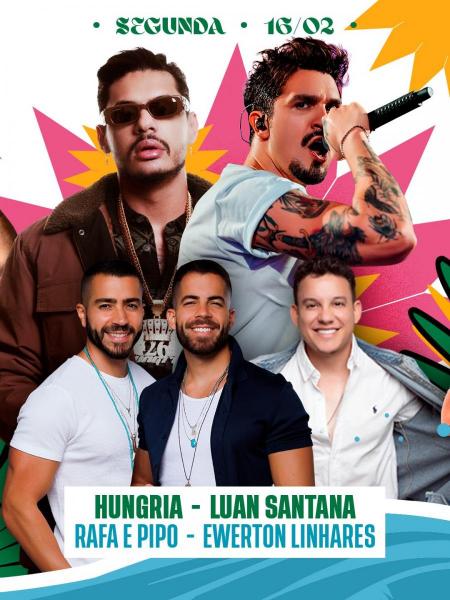 Hungria, Luan Santana, Rafa & Pipo e Ewerton Linhares