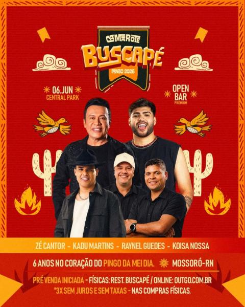 Zé Cantor, Kadu Martins, Raynel Guedes e Koisa Nossa - Camarote Buscapé Pingo da Mei Dia 2026