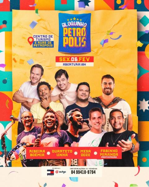 Quarteto Linha, Ribeira Boêmia, Mesa Doze e Fabinho Miranda - Bloquinho Petrópolis