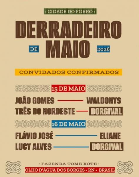 Flávio José, Eliane, Lucy Alves e Dorgival Dantas - Derradeiro de Maio 2026
