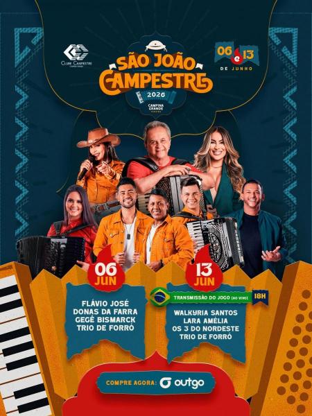 Walkyria Santos, Lara Amélia, Os 3 do Nordeste e Trio de Forró - São João Campestre 2026