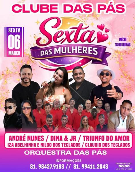 André Nunes, Dina & Jr, Triunfo do Amor e Claudio dos Teclados - Sexta das Mulheres