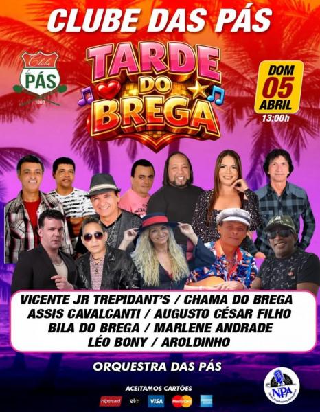 Vicente Jr Tripadants, Chma do Brega, Assis Cavalcanti, Augusto César Filho, Bila do Brega e Marlene Andrade - Tarde do Brega