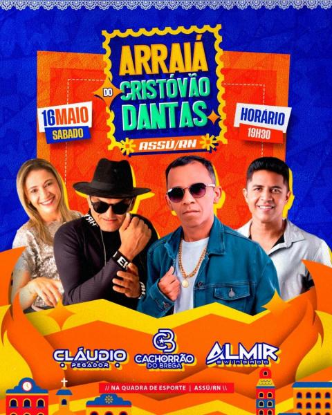 Cachorrão do Brega, Cláudio Pegador e Almir Swingado - Arraiá do Cristóvão Dantas 2026