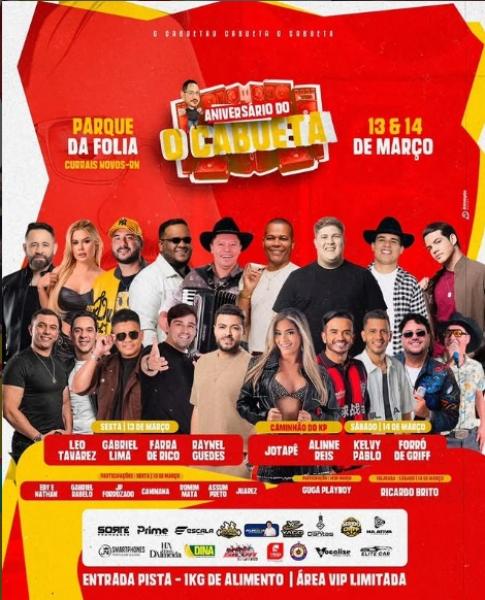 Leo Tavarez, Gabriel Lima, Fara de Rico e Daynel Guedes - Aniversário do O Cabueta 2026