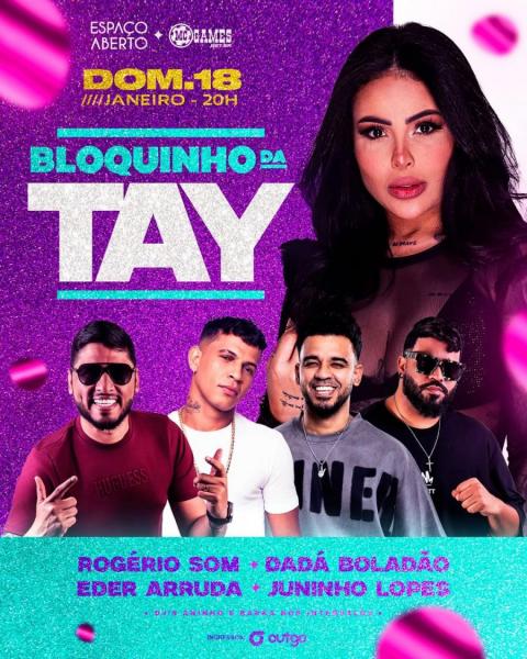 Tayara Andreza, Rogério Som, Dadá Boladão, Eder Arruda e Juninho Lopes - Bloquinho da Tay