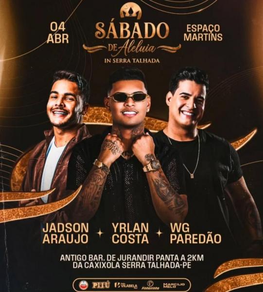 Jadson Araújo, Yrlan Costa e WG Paredão - Sábado de Aleluia 2026