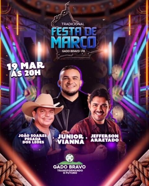 Júnior Viana, João Soares Pegada dos Leões e Jefferson Arretado - Festa de Março