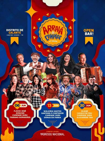 Eliane, Cavalo de Pau, Cumpade João e Alexandre Tan - 13 Arraiá de Cumpado 2026