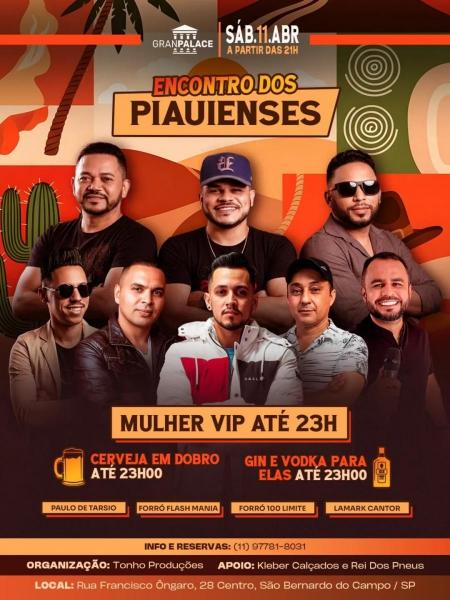 Paulo de Tarsio, Forrpo Flash Mania, Forró 100 Limite e Lamark Cantor - Encontro dos Piauineses