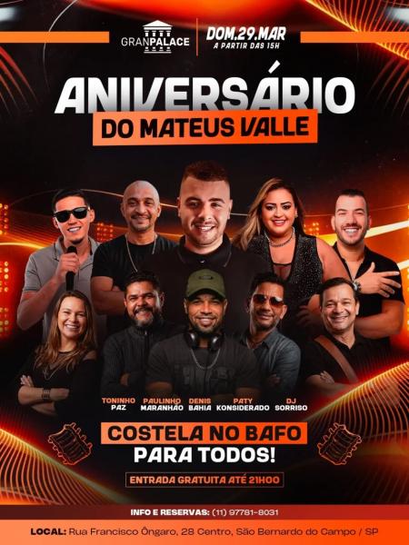 Matheus Valle, Toninho Paz, Paulinho Maranhão, Denis Bahia, Paty Konsiderado e Dj Sorriso
