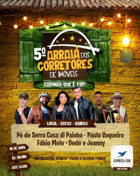 Casa di Painho, Paulo Vaqueiro, Fábio Melo e Dedé & Jeanny - 5º Arraiá dos Corretores de Imóveis 2026