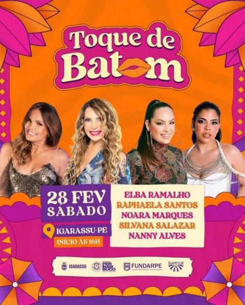 Elba Ramalho, Raphaela Santos, Noara Marques, Silvana Salazar e Nanny Alves - Toque de Batom 2026