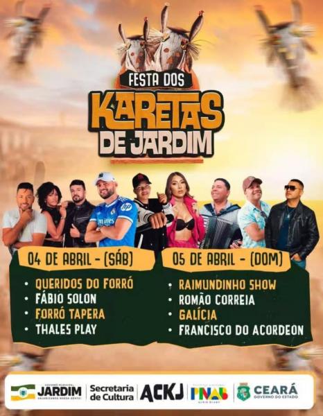 Raimundinho Show, Romão Correia, Galícia e Francisco do Acordeon - Festa dos Karestas de Jardim 2026