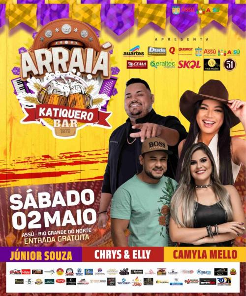 Júnior Souza, Chrys & Elly e Camyla Mello - Arraiá Katiquero Bat 2026