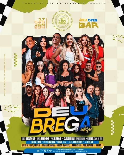 Sedutora, Bandida, Pank Brega, Claudinha, Cheila, Belly Luna, Nova Swing e Mc Dread - 3ª Deu Brega 2026