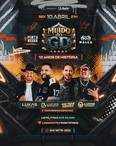 Lukas Fernandes, Lucas Boquinha, Victor Meira e Lucas Paredão - Muído do GD