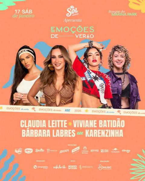 Claudia Leitte, Viviane Batidão, Bárbara Labres e Karenzinha - Emoções de Verão 2026