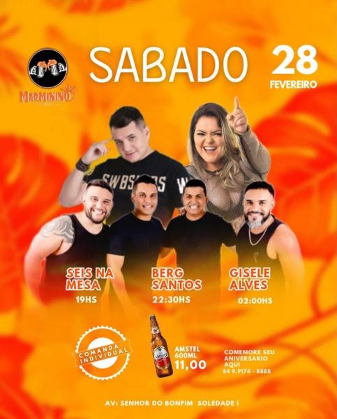 Seis na Mesa, Berg Santos e Gisele Alves