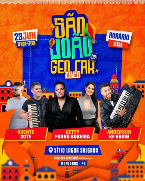 Getty Forró Bobeira, Oxente Xote e Anderson KF Show - São João do Geo Car 2026
