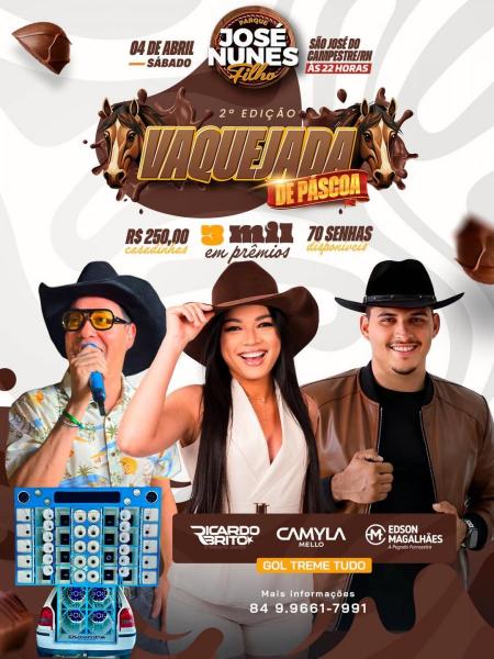 Ricardo Brito, Camyla Mello e Edson Magalhães - 2ª Vaquejada de Páscoa 2026