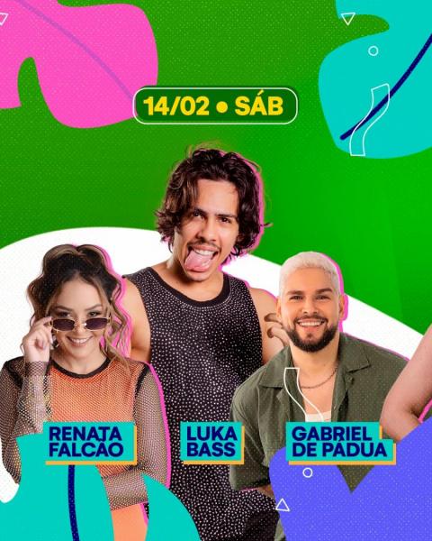 Luka Bass, Renata Falcão e Gabriel de Pádua