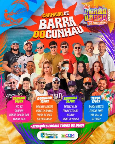 MC WS, Grafith, Bonde do Gragra e Alinne Reis - Carnaval de Barra de Cunhaú 2026
