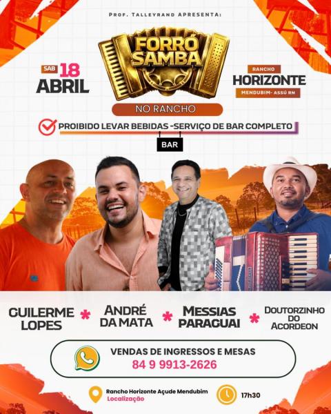 Messias Paraguai, André da Mata, Guilerme Lopes e Doutorzinho do Acordeon - Forró Samba no Rancho