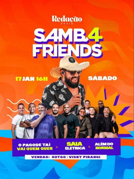 CANCELADO - Saia Elétrica, Além do Normal e O Pagode taí vai quem quer - Samb4Friends