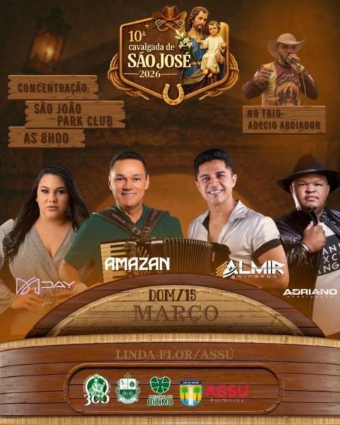 Amazan, Daiane Martileni, Almir Swingado e Adriano Nascimento - 10ª Cavalgada de São José 2026