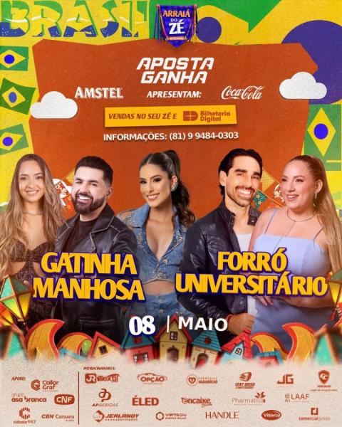 Gatinha Manhosa e Forró Universitário - Arraiá do Zé 2026