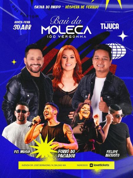 Moleca 100 Vergonha, FG Music, Forró do Pegador e Felipe Augusto