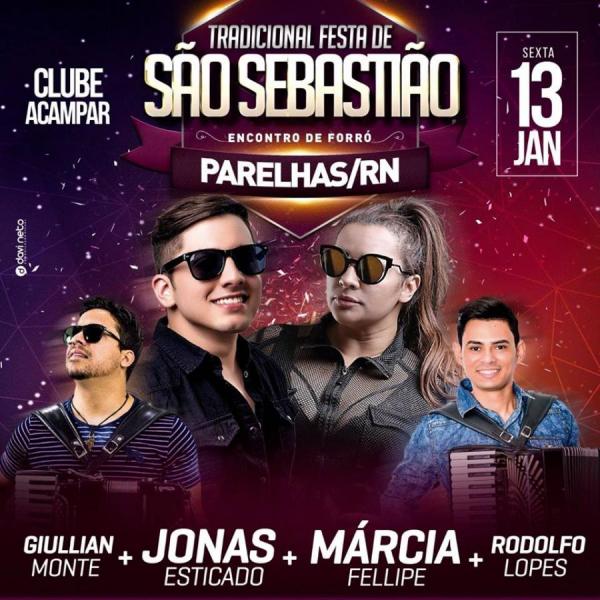 Giullian Monte, Jonas Esticado, Márcia Fellipe e Rodolfo Lopes - Festa de São Sebastião