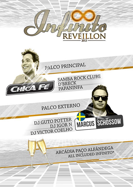 Chicafé, D’Breck, Papaninfa, Samba Rock Clube, DJ Marcus Schossow, DJs Igor N., Gutto Potter e Victor Coelho