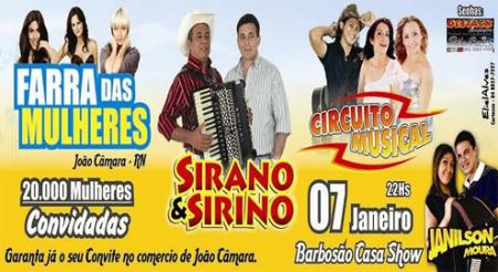 Sirano & Sirino, Circuito Musical e Janilson Moura - Farra das Mulheres