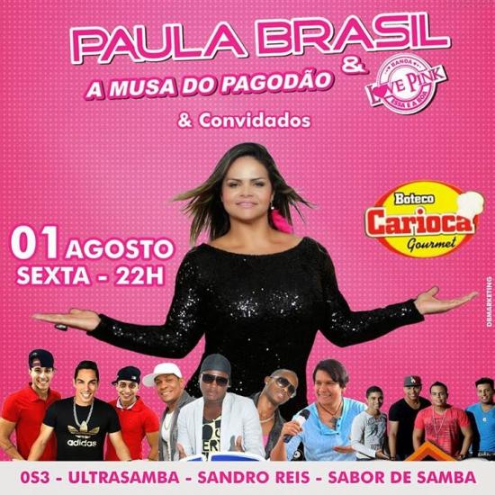 Paula Brasil, Os3, Ultrasamba, Sandro Reis e Sabor de Samba
