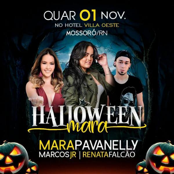 Mara Pavanelly, Marcos Jr. e Renata Falcão - Halloween Mara