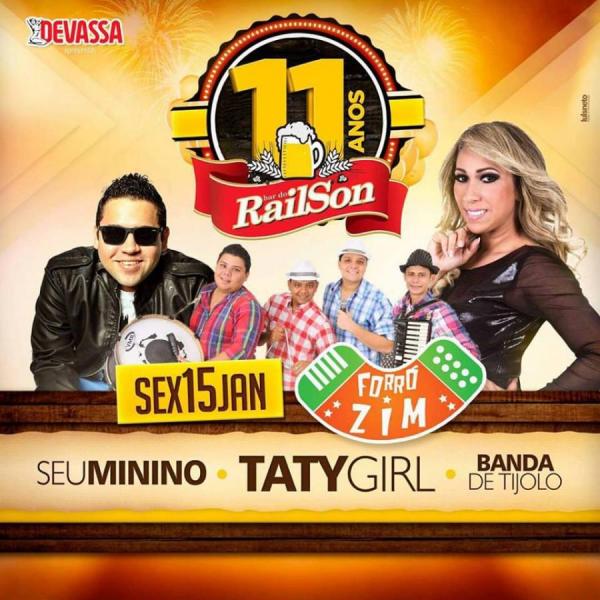 Seu Minino, Taty Girl e banda de Tijolo - 11 Anos Bar do Railson