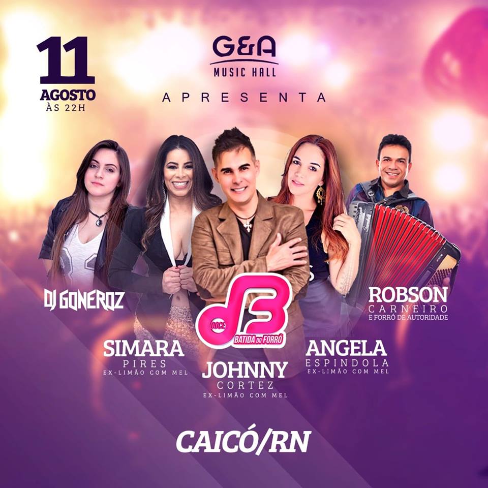 Johnny Cortez, Simara Pires, Angela Espindola, Robson Carneiro e Dj Goneroz