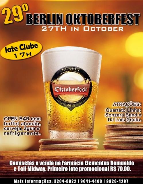 Quarteto Linha, Sonzera Band e Dj Luis Couto - 29º Berlin Oktoberfest