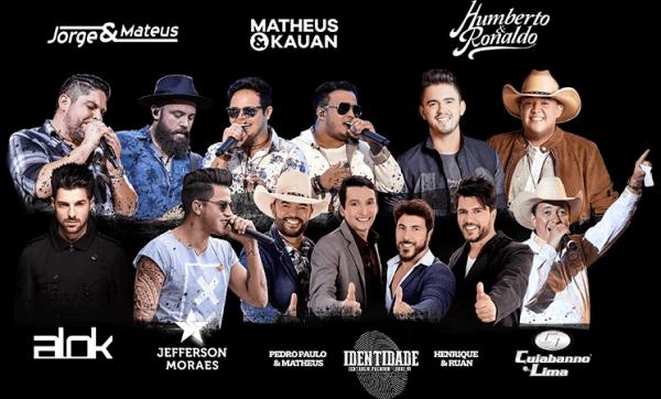 Jorge e Mateus, Jefferson Moraes, Matheus e Kauan, Humberto e Ronaldo, Pedro Paulo e Matheus, Henrique e Ruan e Alok - Calda Country Show 2018