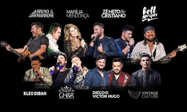 Bruno e Marrone, Marília Mendonça, Zé Neto e Cristiano, Kleo Dibah, George Henrique & Rodrigo, Diego & Victor Hugo,  Bell Marques e Vintage Culture - Caldas Country Show 2018