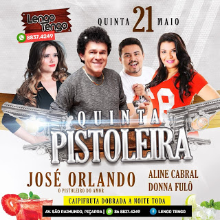 José Orlando, Aline Cabral e Donna Fulô - Quinta Pistoleira