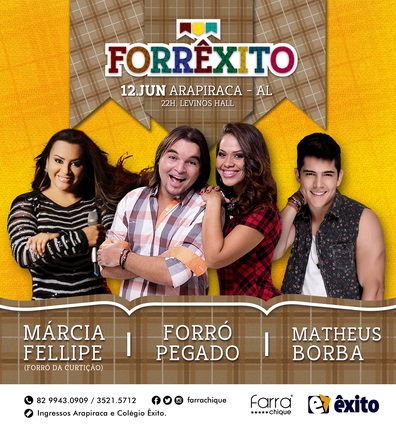 Forró Pegado, Márcia Fellipe e Matheus Borba - Forrêxito