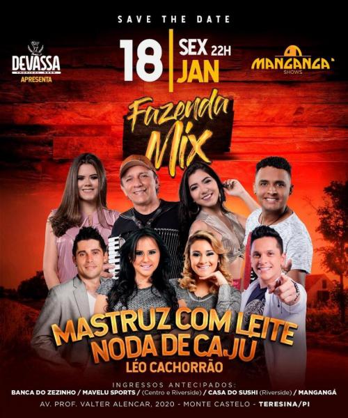 Mastruz com Leite, Noda de Caju e Léo Cachorrão - Fazenda Mix