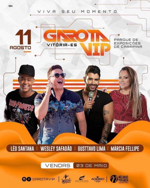 Wesley Safadão, Gusttavo Lima, Leo Santana e Marcia Felipe - Garota VIP