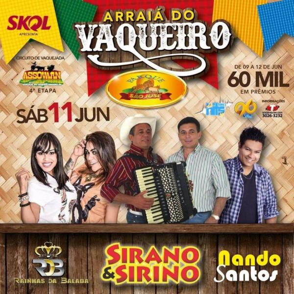 Rainhas da Balada, Sirano & Sirino e Nando Santos - Arraiá do Vaqueiro