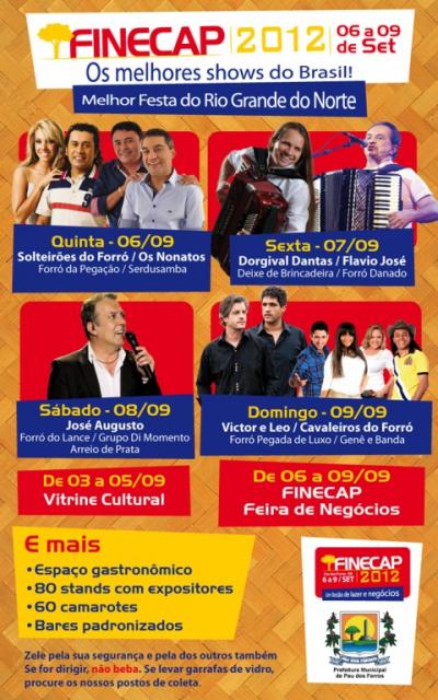 Victor & Léo, Cavaleiros do Forró, Forró Pegada de Luxo e Genê e Banda - FINECAP